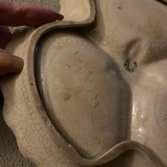 VTG serving dish tray hand painted divider dish small lazy Susan retro classic - Picture 13 of 14